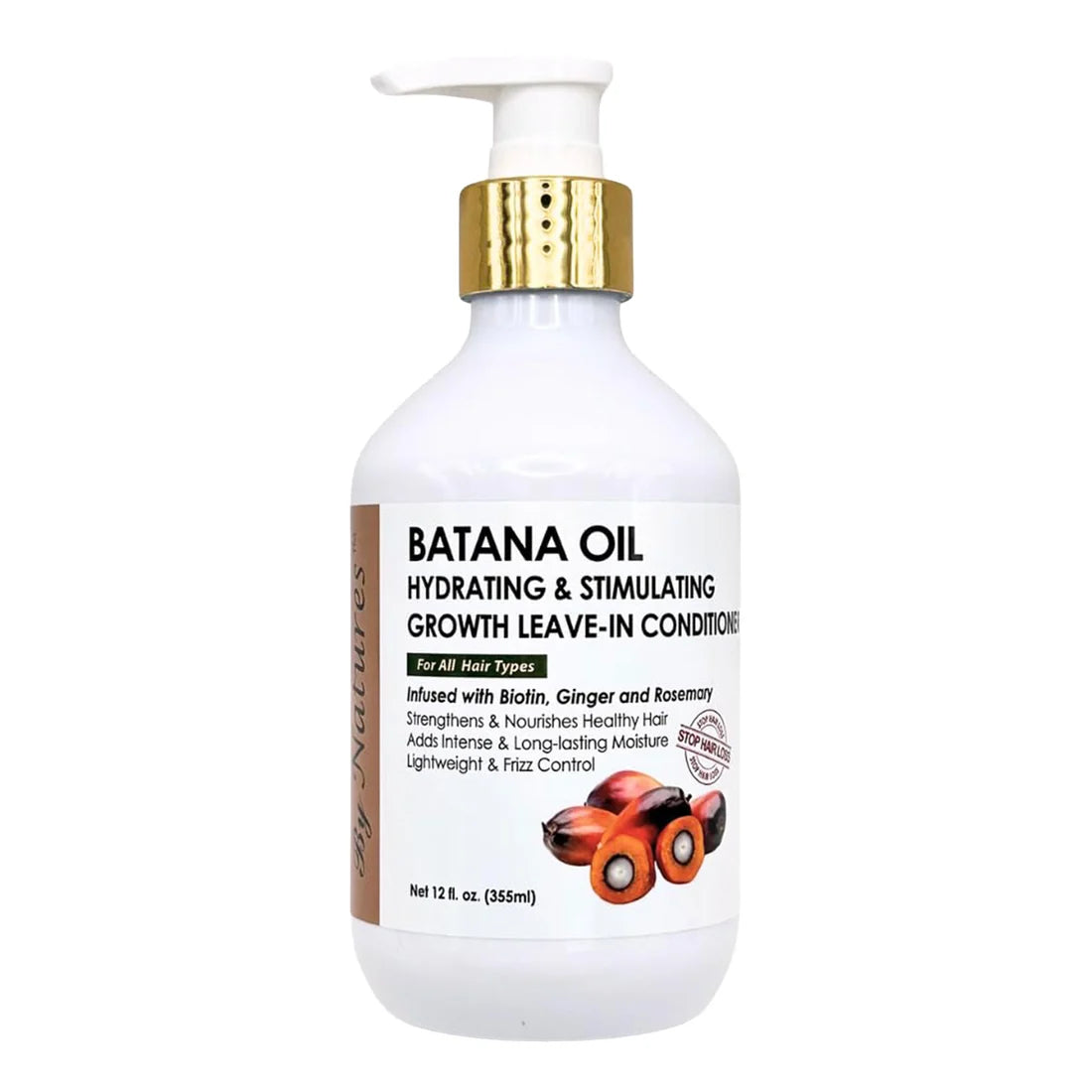 Revitalisant sans rinçage hydratant et stimulant la croissance à l’huile de batana BY NATURES (12 oz)