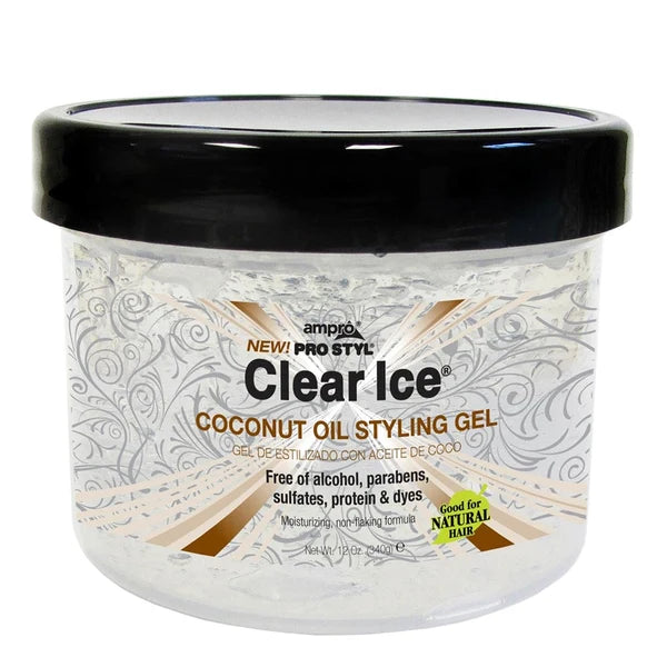 AMPRO Clear Ice - Coconut Oil Styling Gel (32oz)