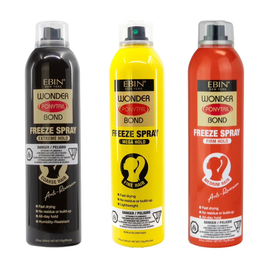 EBIN Wonder Ponytail Bond – Spray fixateur pour queue de cheval (8 oz)