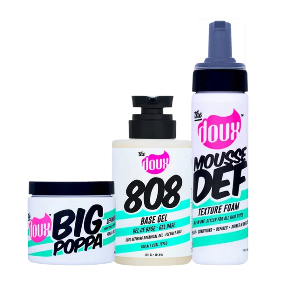 Ensemble Wash & Go The Doux – Big Poppa + 808 Base Gel + Mousse Def