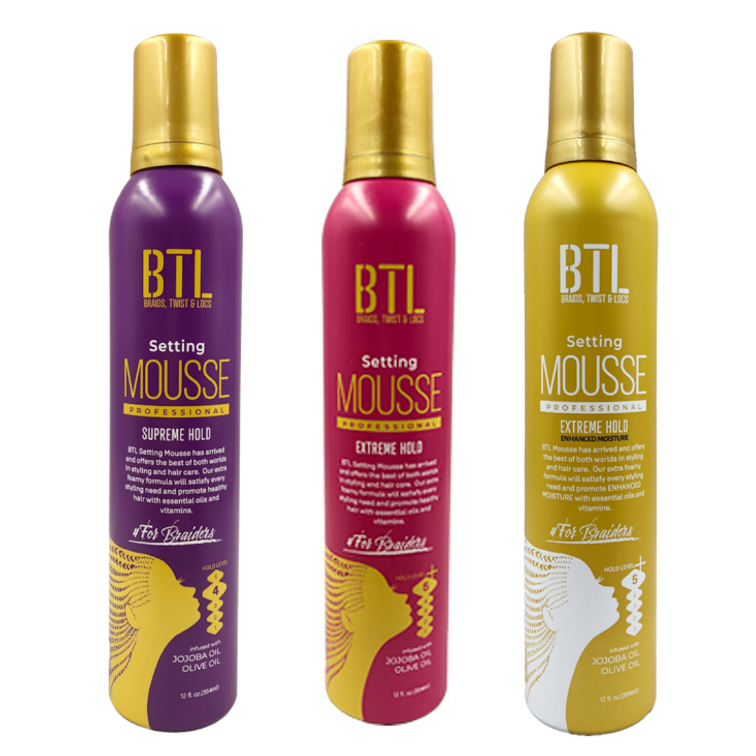 BTL Professional Setting Mousse (12 oz) — 3 Formulas