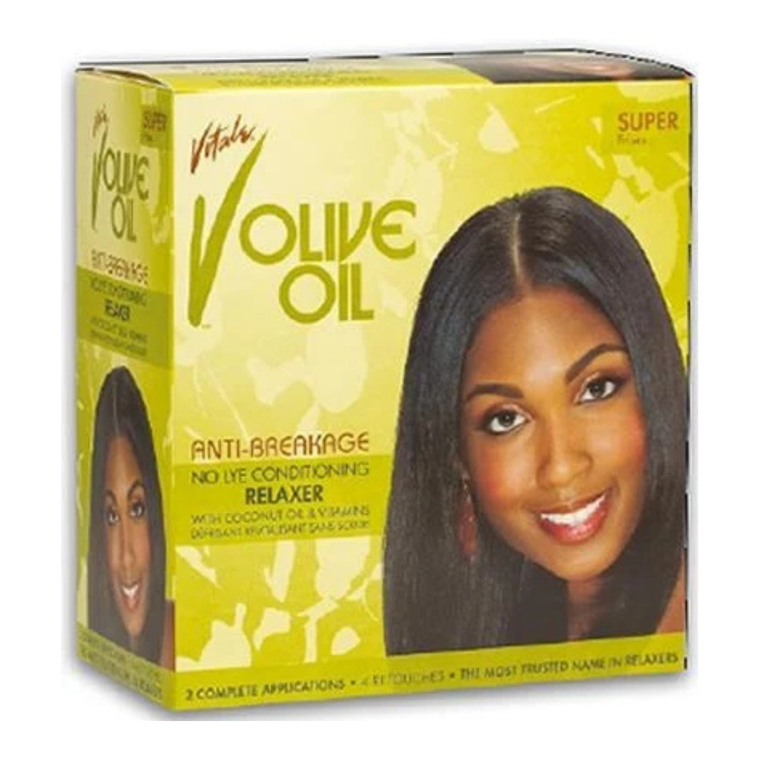 VITALE Olive Oil No Lye Relaxer Kit (2 Applications) - Regular / Super