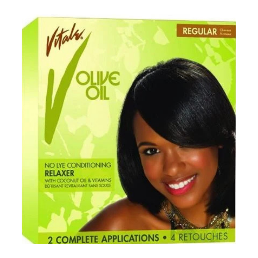 VITALE Olive Oil No Lye Relaxer Kit (2 Applications) - Regular / Super