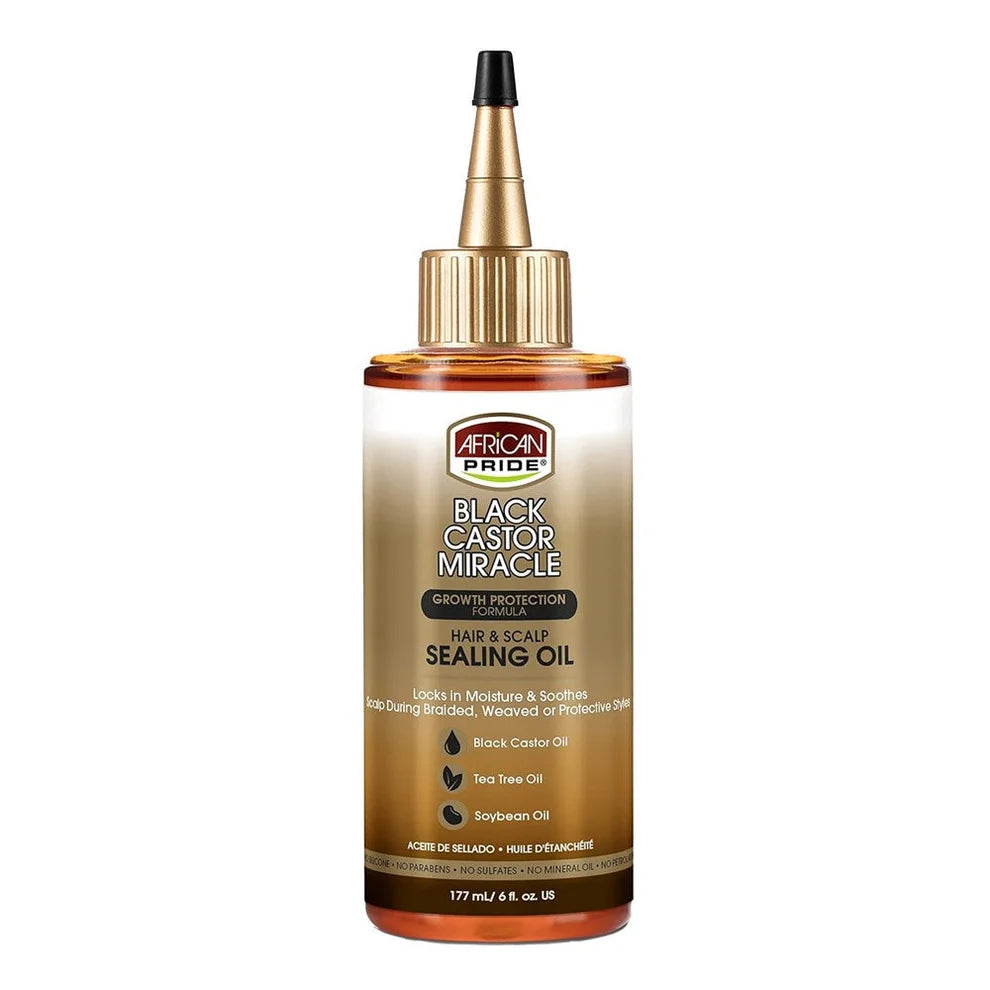 African Pride [Huile Scellante] Cheveux & Cuir Chevelu Ricin Noir Miracle (177 ml)
