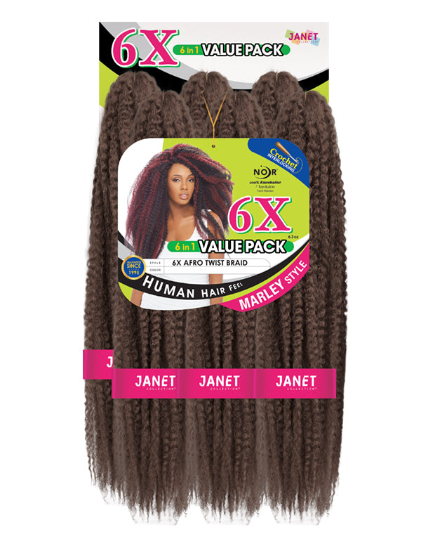 Mèches à Tresser Nomi 6X Afro Twist Braid (Style Marley) - Janet Collection