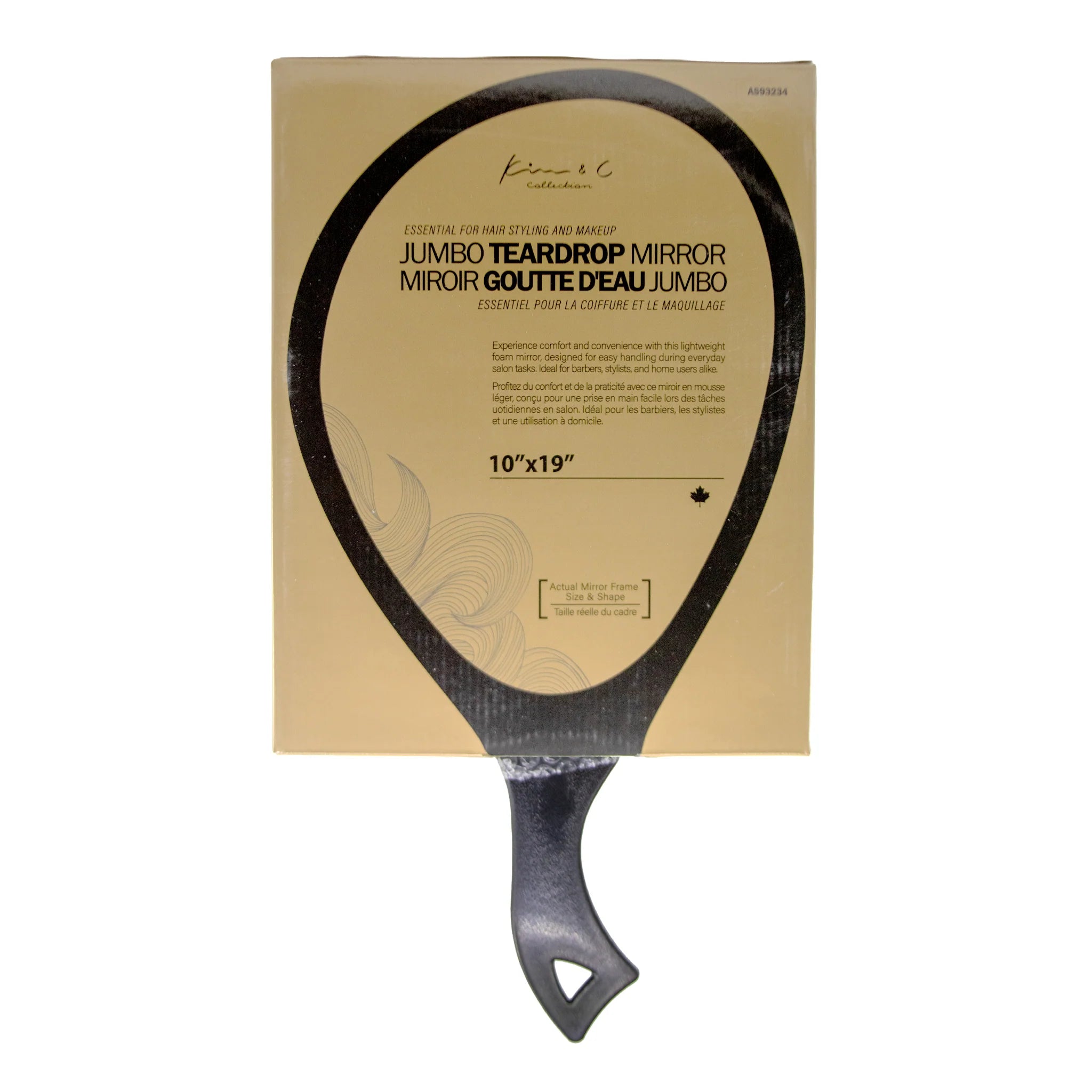 Miroir géant en forme de larme KIM & C (25,4 cm x 48,3 cm)