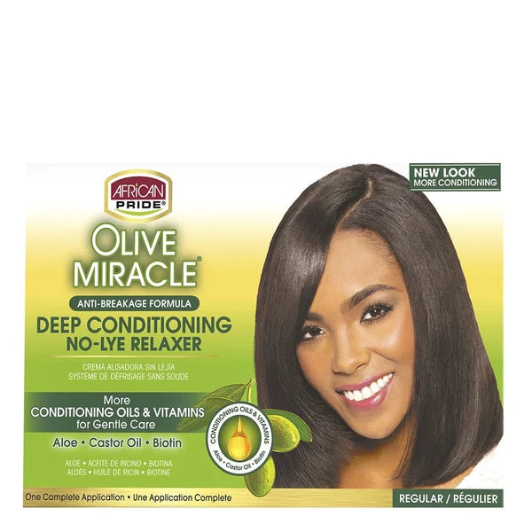 AFRICAN PRIDE Olive Miracle Kit Défrisant Sans Soude - Normal / Fort