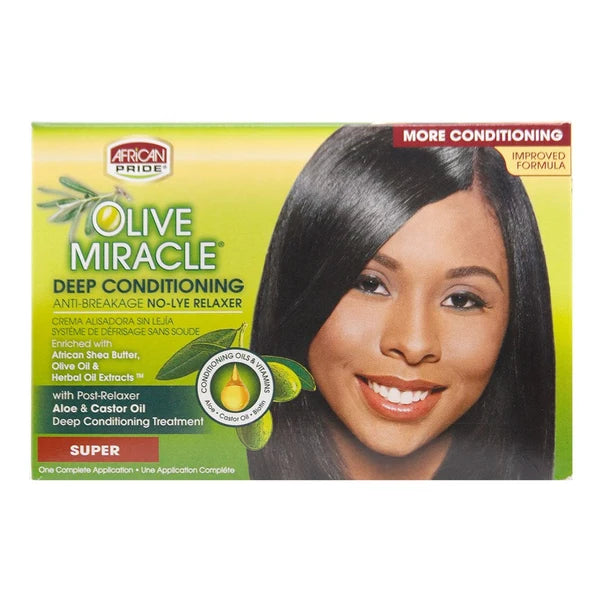 AFRICAN PRIDE Olive Miracle No-Lye Relaxer Kit - Regular / Super