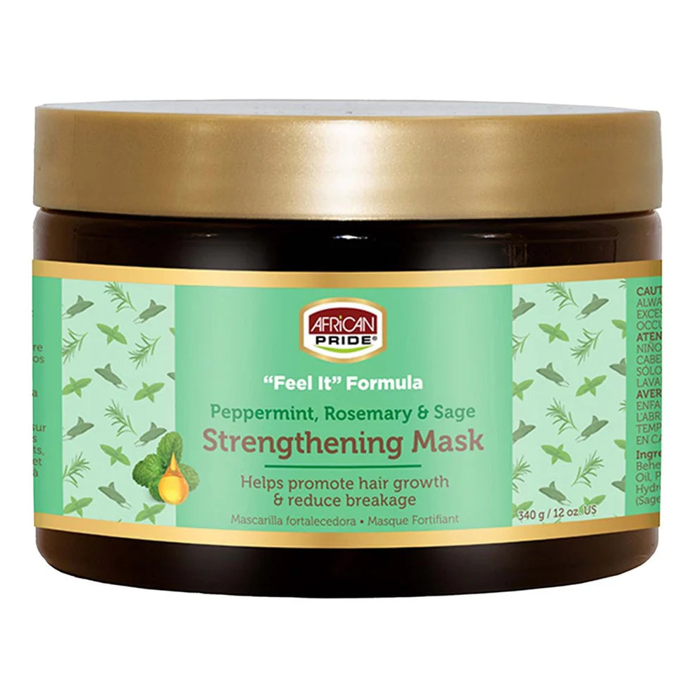 AFRICAN PRIDE Masque fortifiant Menthe poivrée, Romarin et Sauge (355ml)