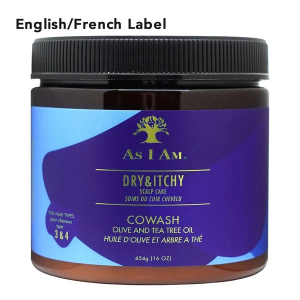 AS I AM Soin CoWash Cheveux Secs et Cuir Chevelu Irrité (454g)