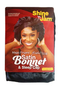 AMPRO Shine'n Jam Magic Fingers Satin Bonnet & Sleep Cap