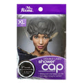 ANNIE Double Lined Shower Cap [X-Large] - Black