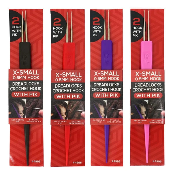 ANNIE Dreadlocks Crochet Hook (0.5mm) | 2 hook and Sectioning Pik (#4996)