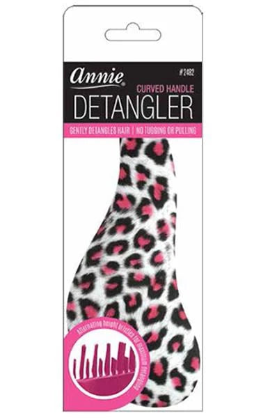 Brosse démêlante ANNIE à manche courbé (guépard)