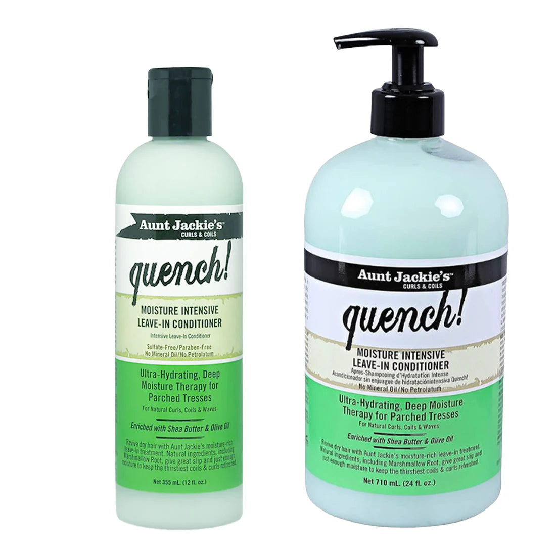 AUNT JACKIE'S Quench! Après-shampoing sans rinçage hydratation intense (355 ml)