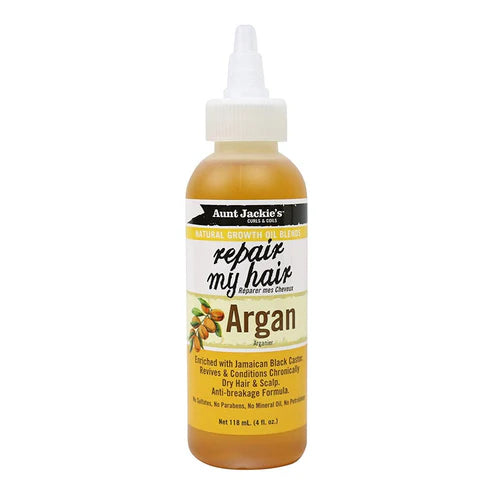 HUILE DE CROISSANCE À L'ARGAN Repair My Hair AUNT JACKIE'S (118 ml)