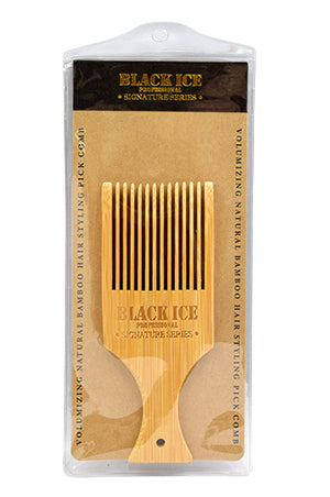 BLACK ICE Bamboo Pick Comb - #BIC214
