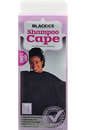 BLACK ICE Shampoo Cape Vinyl Black - #BVE005BLA