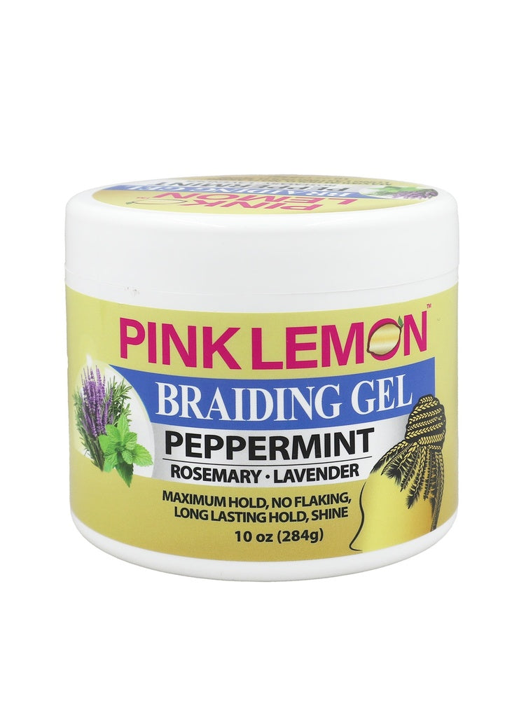 PINK LEMON Braiding Gel - Peppermint  - 5oz/ 10oz/ 15oz