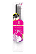 BTL Professional Brading Metal Pin Tail Comb (Black)