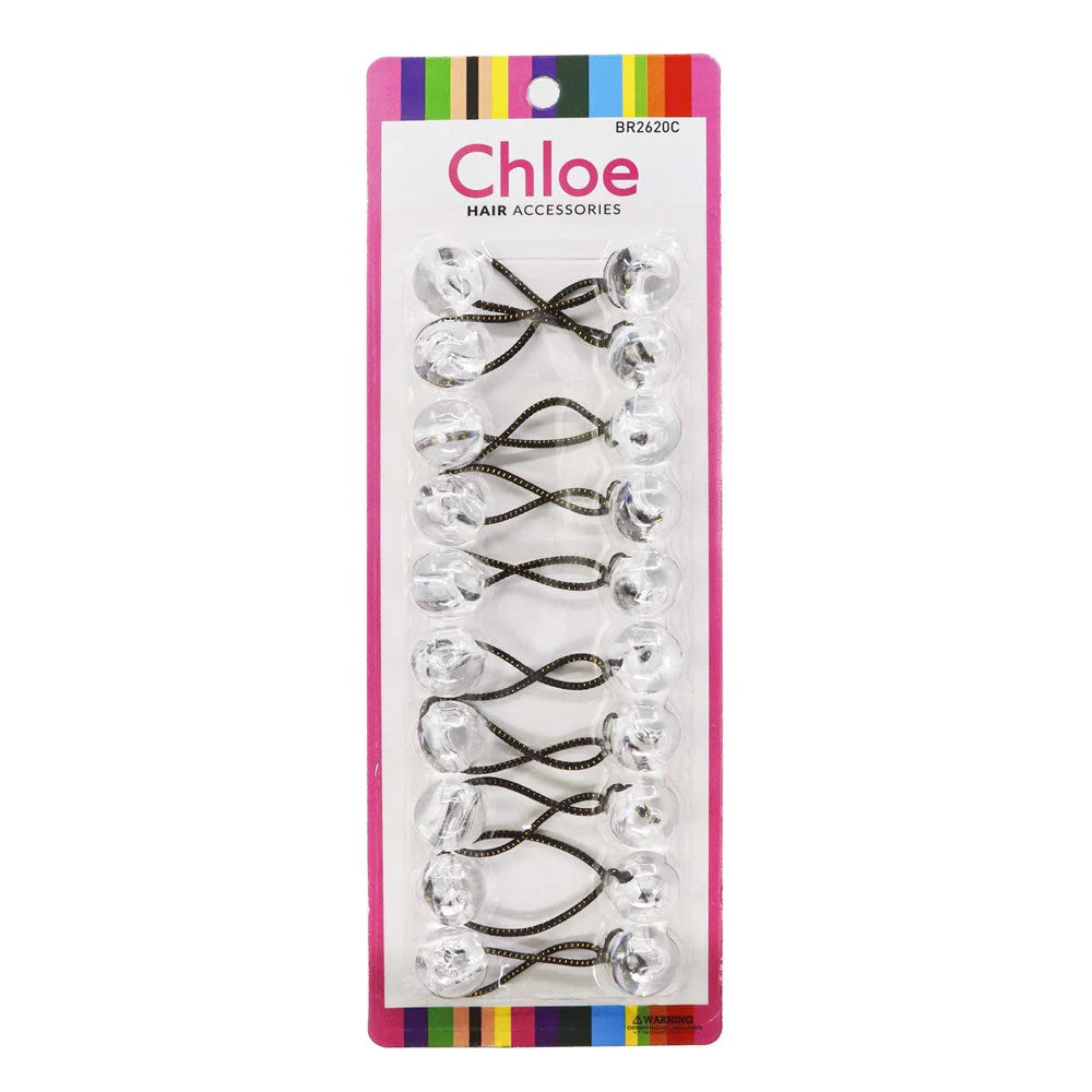 CHLOE 20mm Twin Beads Ponytails (10pcs)