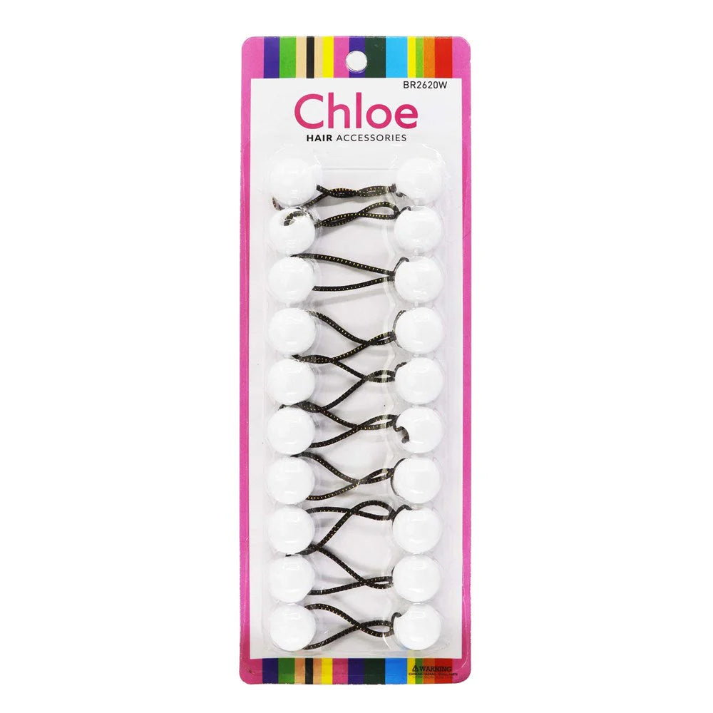 CHLOE 20mm Twin Beads Ponytails (10pcs)