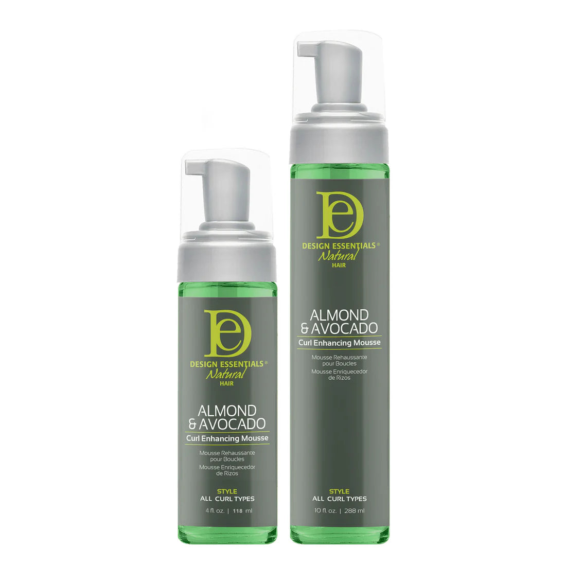 DESIGN ESSENTIALS Almond & Avocado Curl Enhancing Mousse (4oz / 10oz)