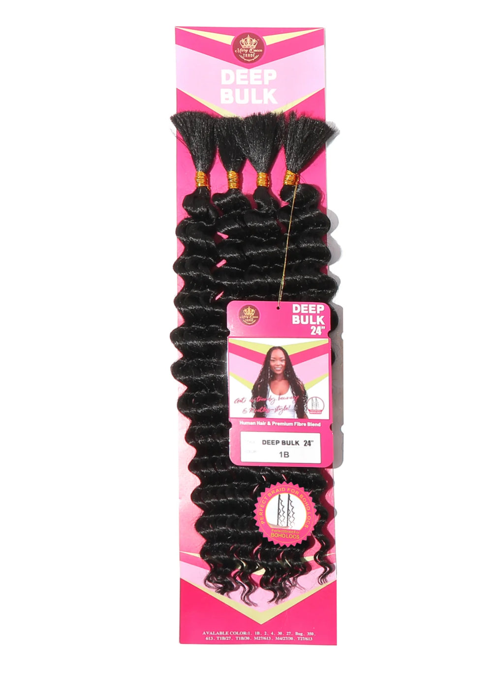 MARY QUEEN TRADE Boho Deep Bulk 24" Braiding Hair