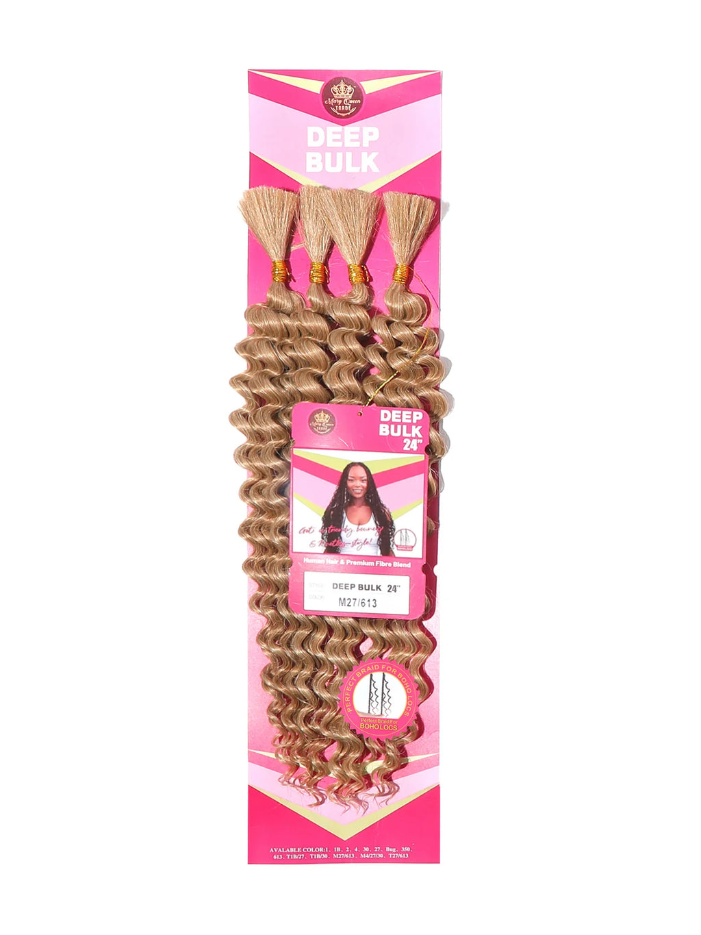 MARY QUEEN TRADE Boho Deep Bulk 24" Braiding Hair