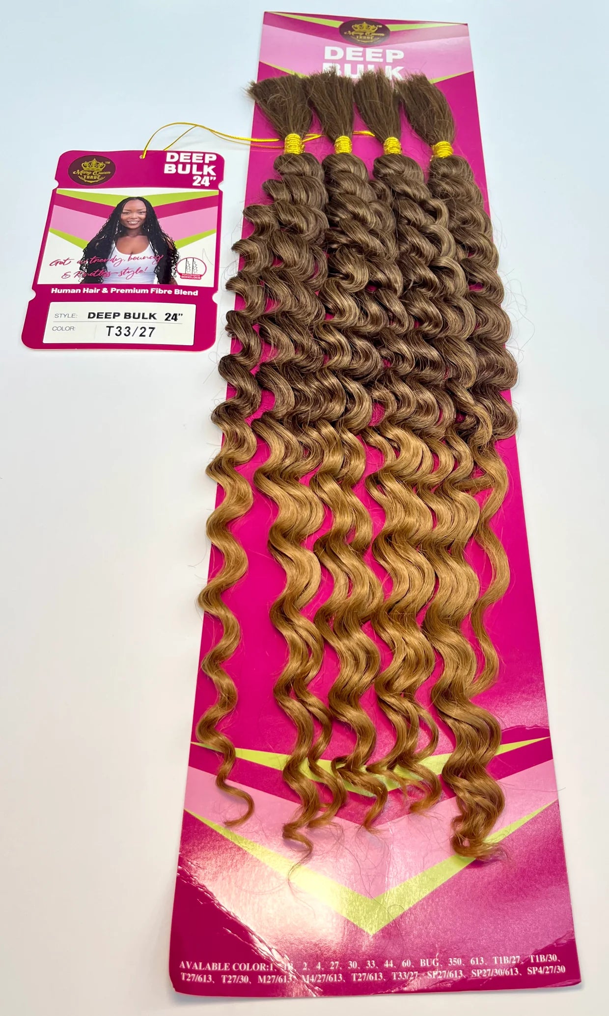 MARY QUEEN TRADE Boho Deep Bulk 24" Braiding Hair