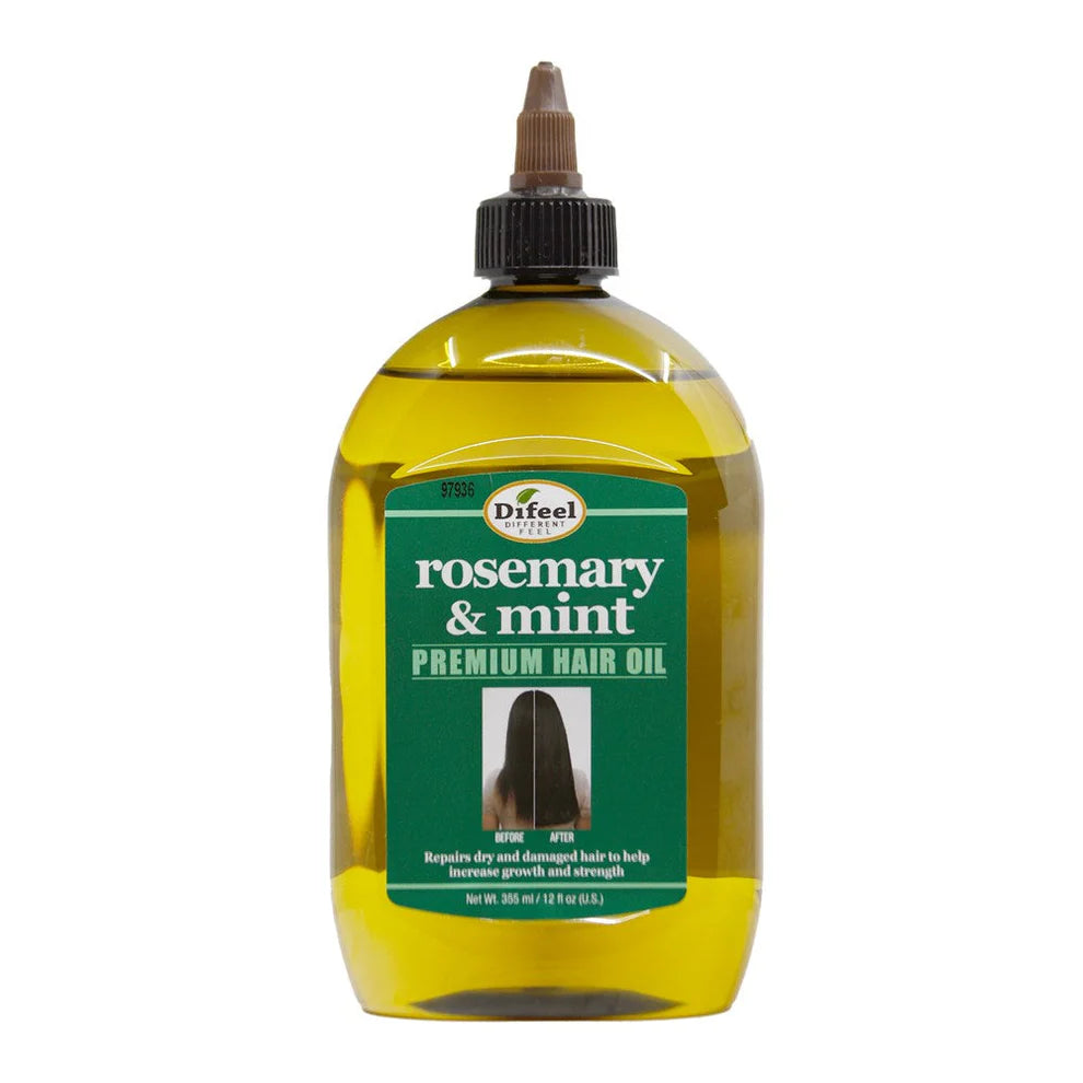 Difeel(Sunflower) Rosemary Mint Premium Hair Oil - LARGE FORMAT (12oz)