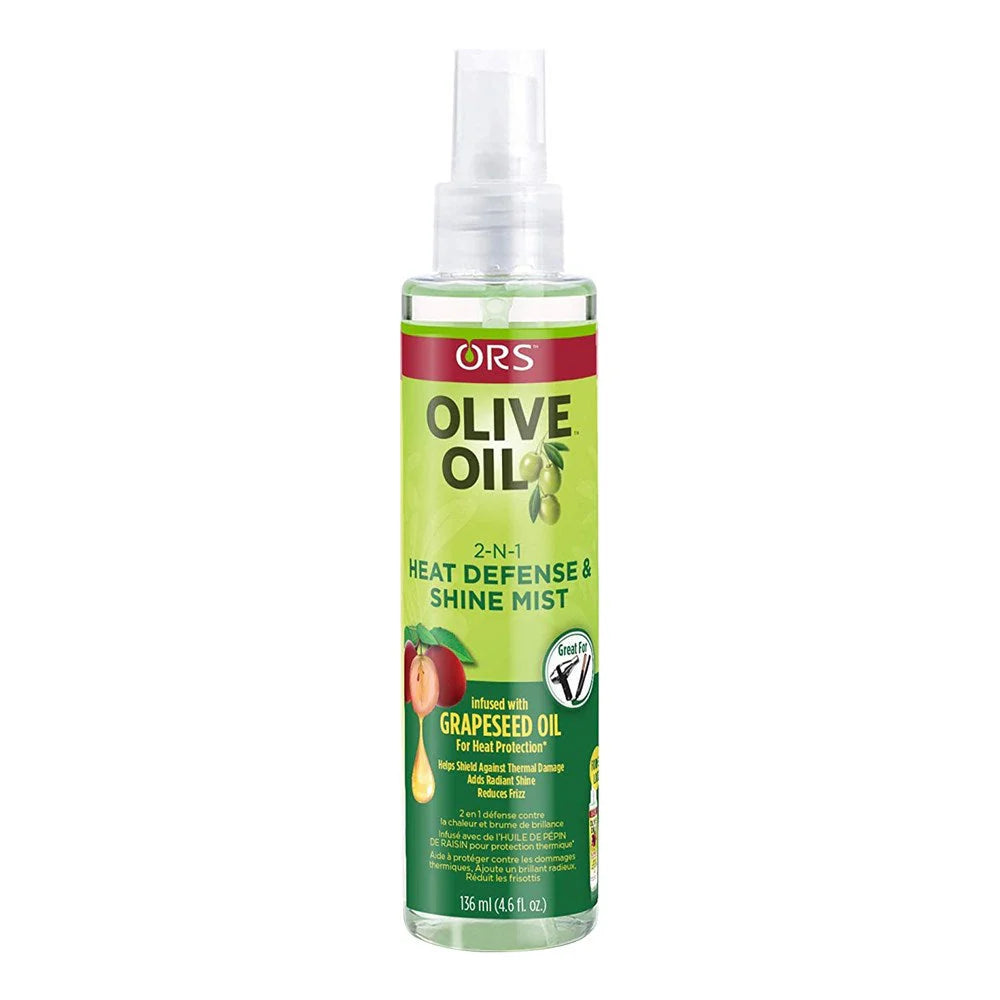 Brume 2 en 1 à l'huile d'olive ORS pour la protection thermique et la brillance (130 ml)