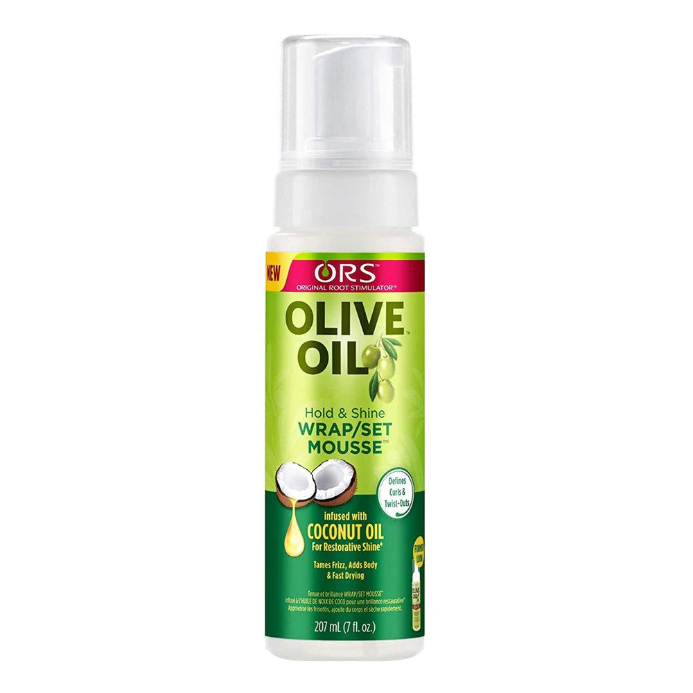 Mousse fixatrice ORS à l'huile d'olive, tenue et brillance (200 g)