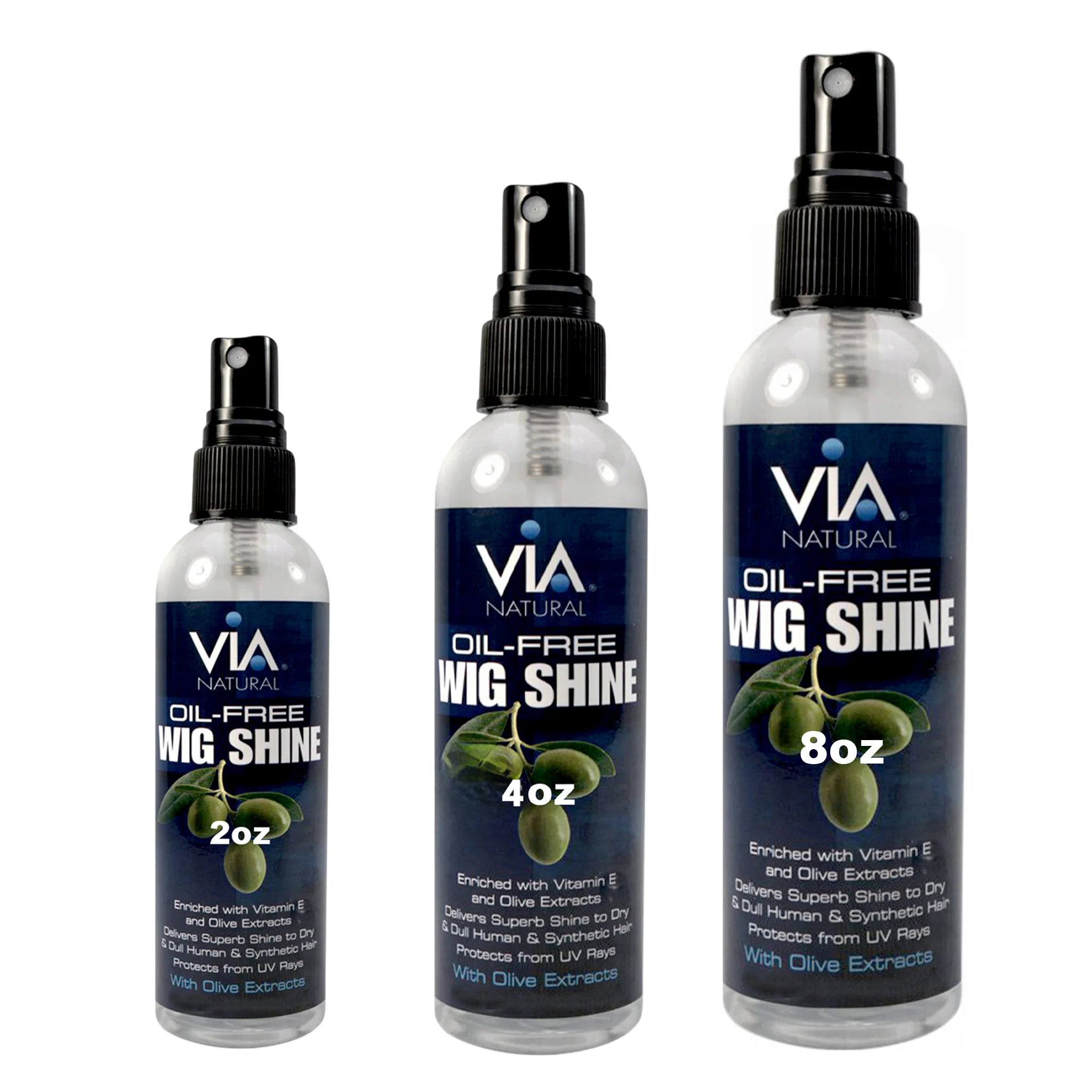 Brillance pour perruques sans huile VIA NATURAL - 59 ml / 118 ml / 237 ml