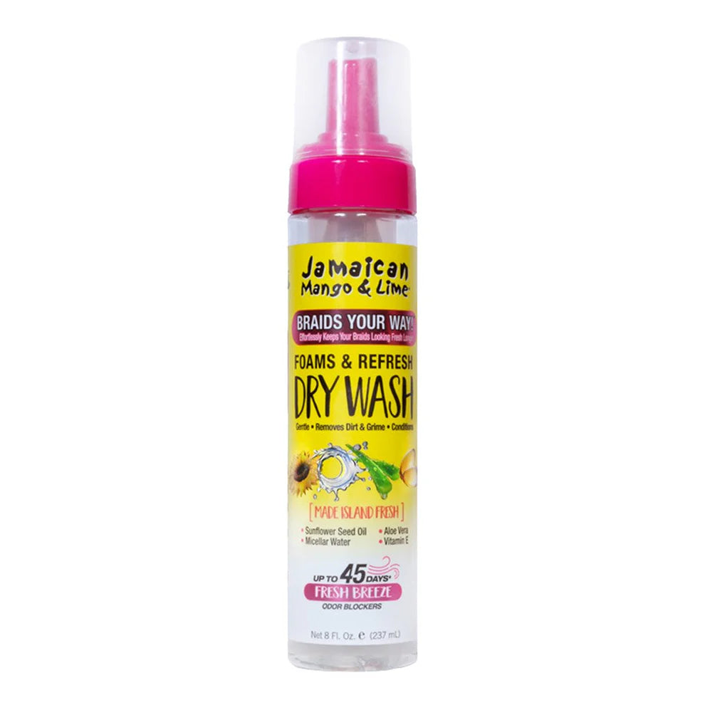 JAMAICAN MANGO & LIME Braids Your Way Foam & Refresh Dry Wash (8oz)