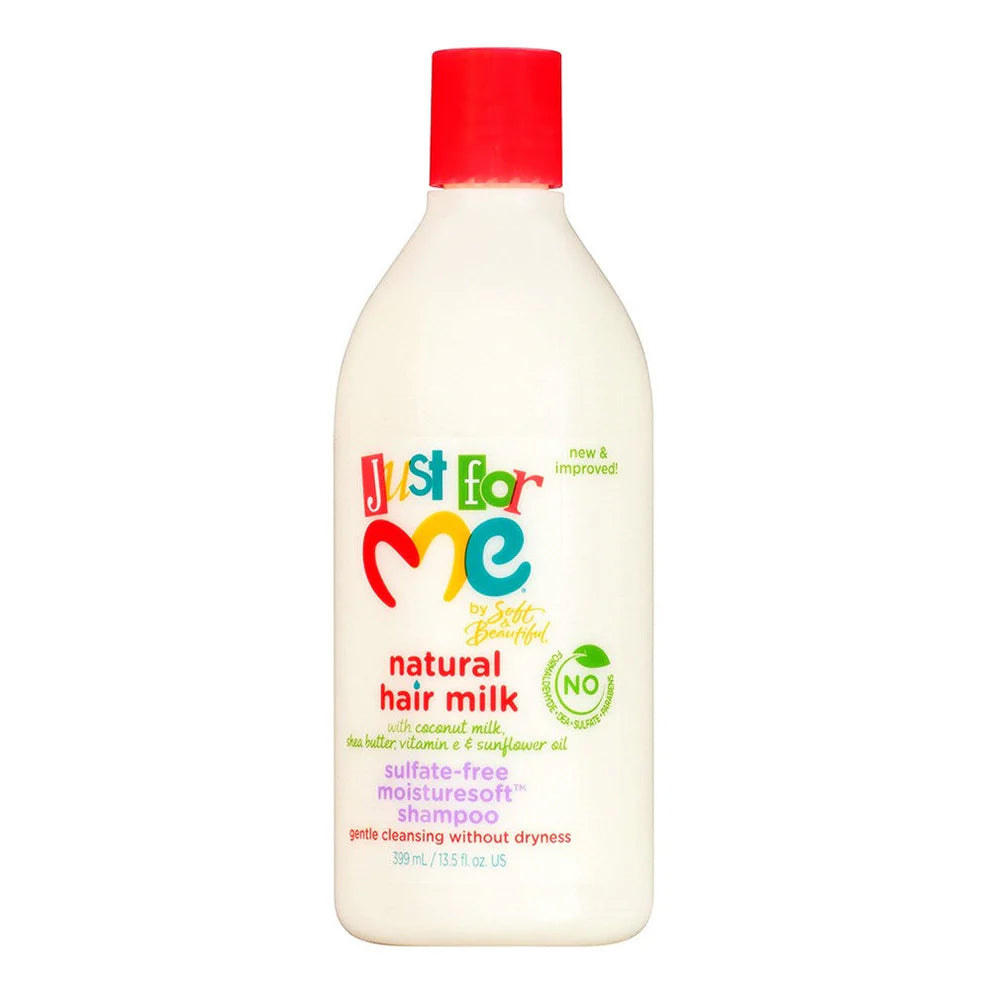 Shampooing hydratant et adoucissant sans sulfate JUST FOR ME Cheveux Naturels (399 ml)