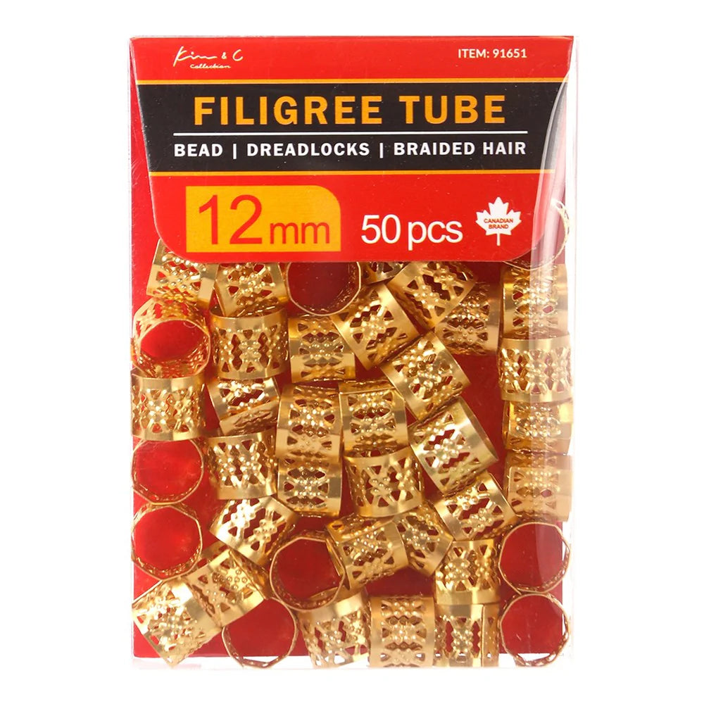 KIM & C Tube Filigrane Or - 10mm | 12mm | 14mm