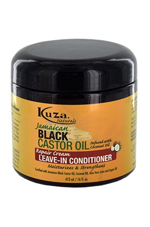 Revitalisant sans rinçage à l’huile de ricin noir jamaïcain KUZA  (16 oz)