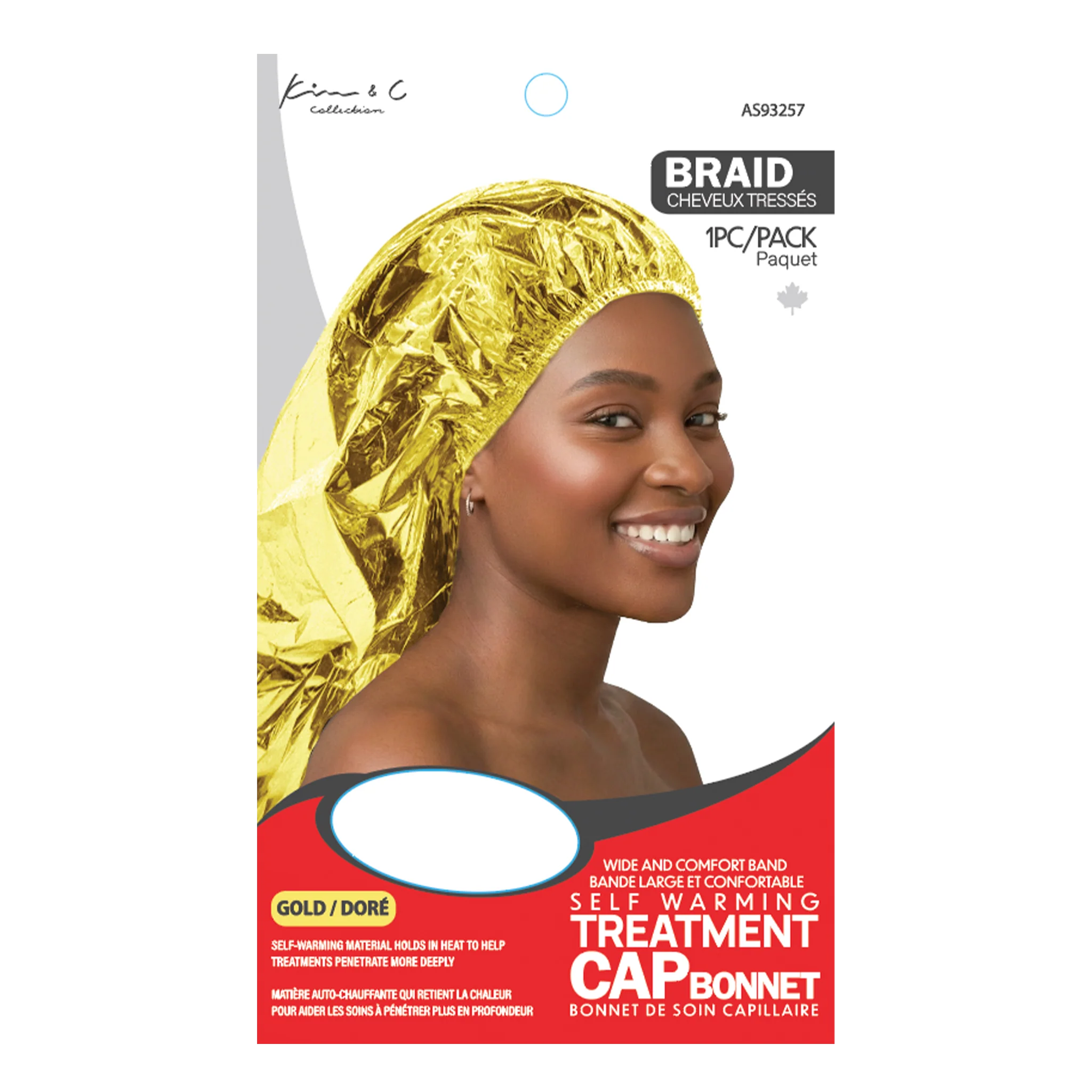 Bonnet de soin revitalisant Kim & C pour tresses - Or
