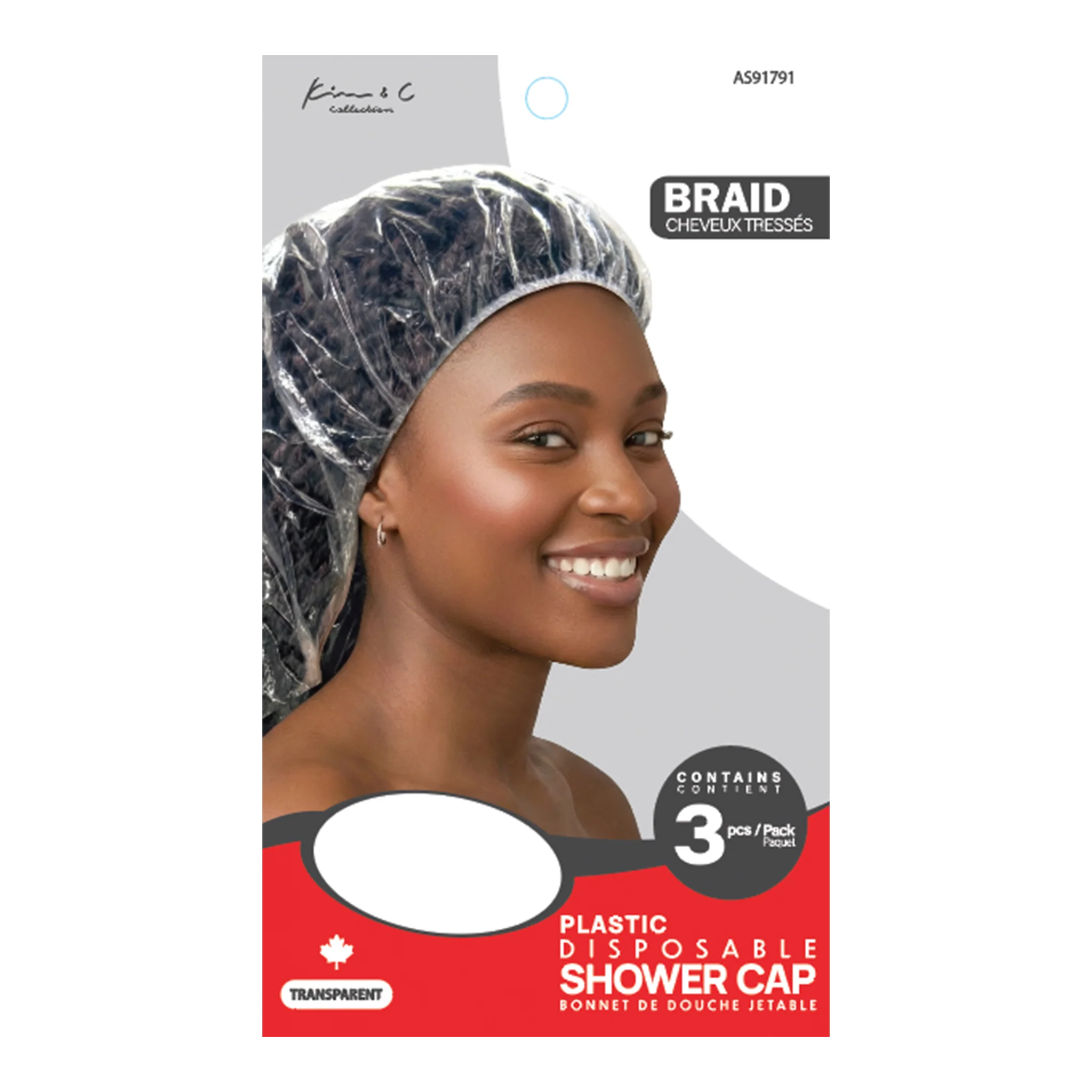 Bonnet de douche jetable Kim & C (3 pièces)