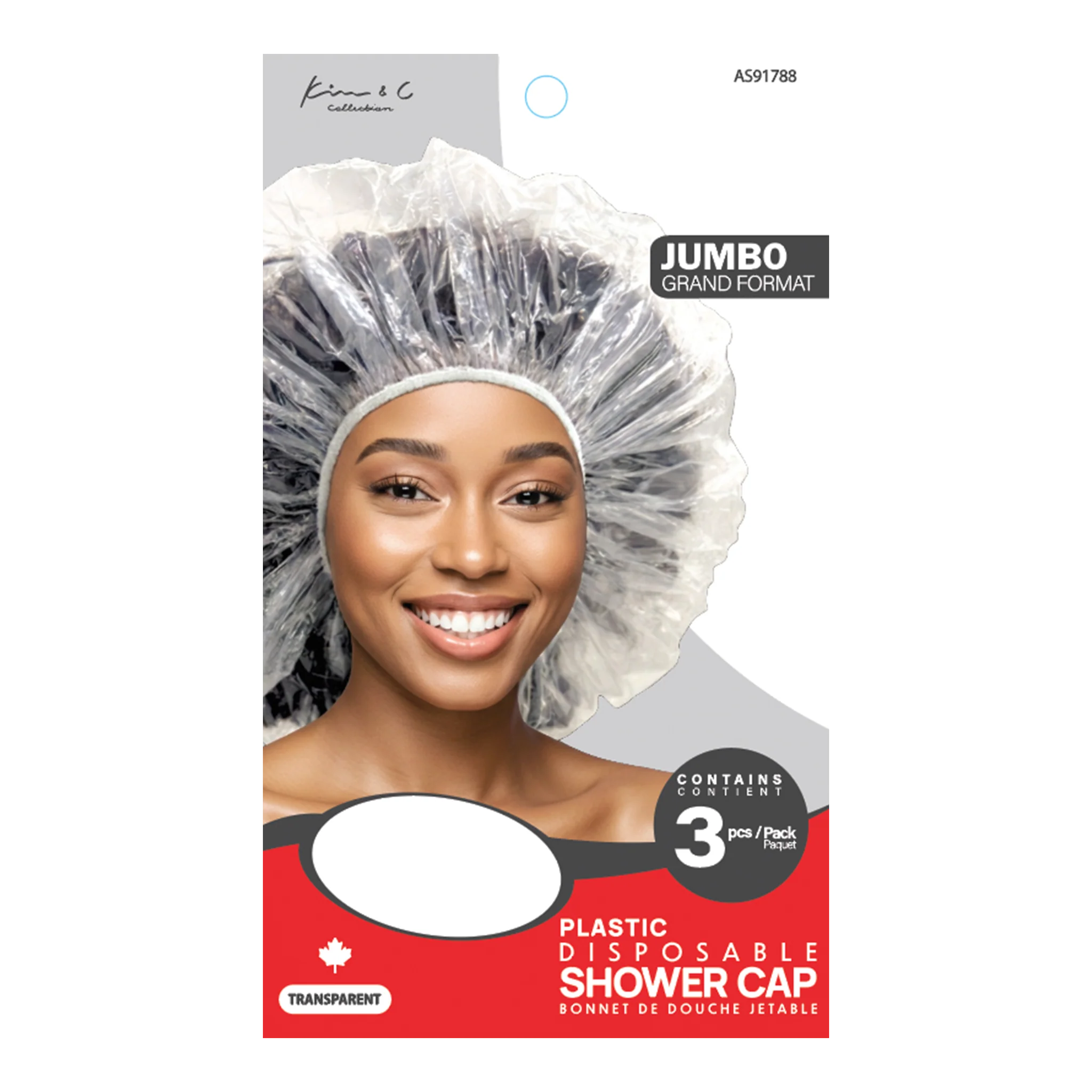 Bonnet de douche jetable Kim & C (3 pièces)
