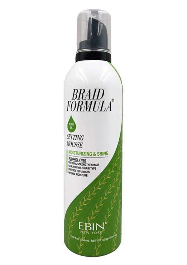Ebin Braid Formula Setting Mousse Moisturizing & Shine (12.49 oz)