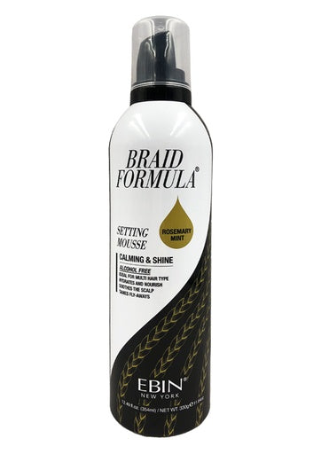 Ebin Braid Formula Setting Mousse Claming & Shine (12.49 oz)