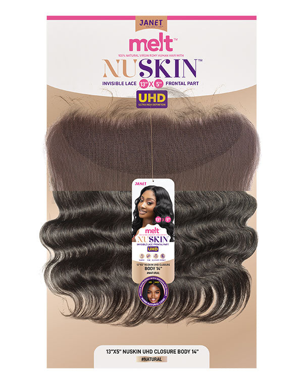 MELT 13X5 NuSkin UHD Lace Closure / Frontal Body Wave