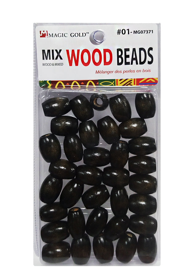 MAGIC GOLD Mix Wood Beads #01