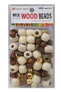 MAGIC GOLD Mix Wood Beads #03