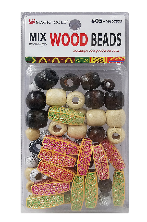 MAGIC GOLD Mix Wood Beads #05