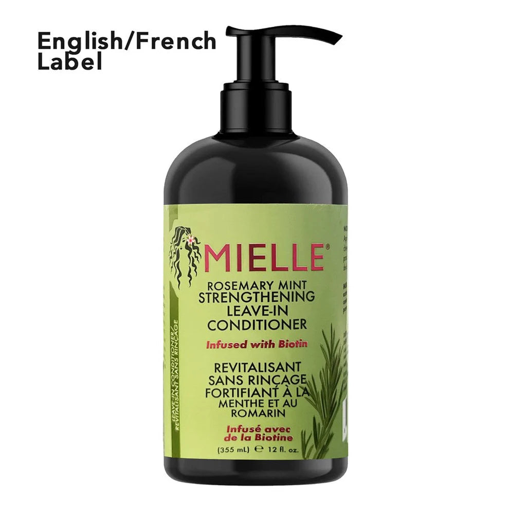 Après-shampooing sans rinçage fortifiant MIELLE Romarin et Menthe (355 ml)