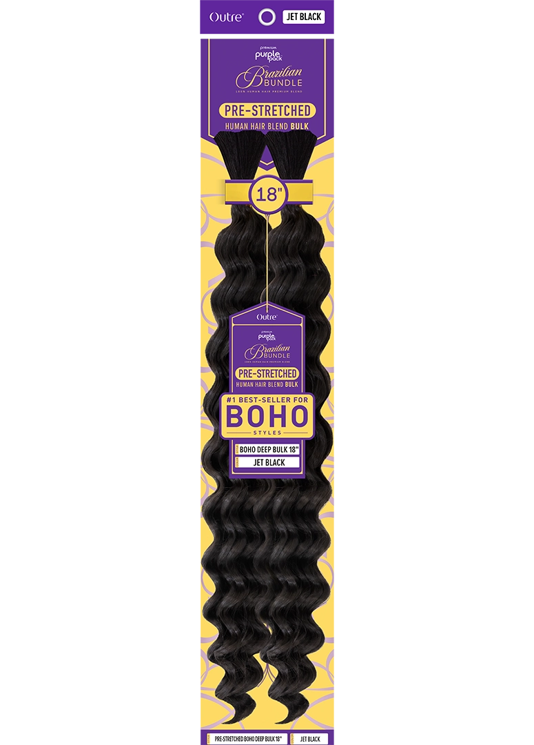 OUTRE Purple Pack Brazilian Boho Deep Bulk - 18"