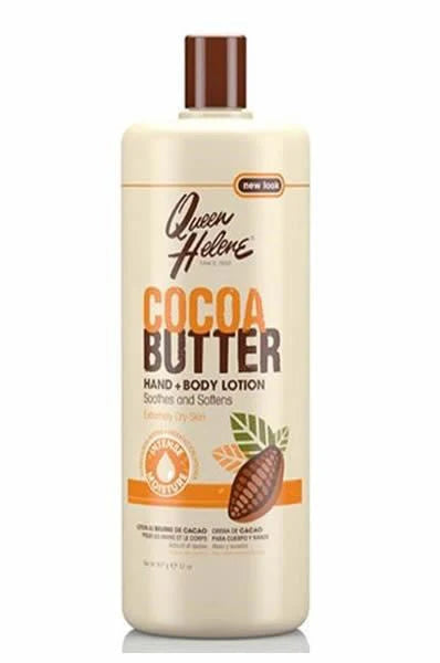 Lotion pour les mains et le corps au beurre de cacao QUEEN HELENE (473 ml)